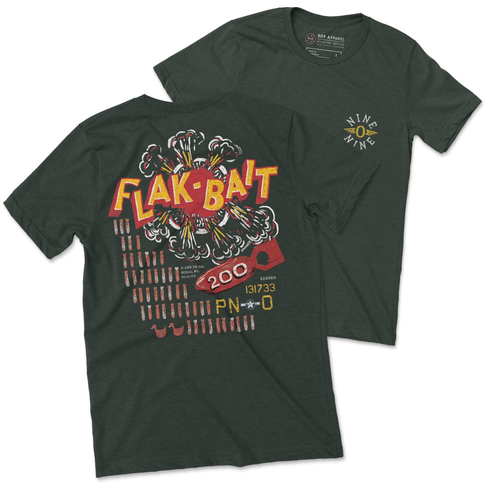 B-17 Nine-O-Nine - Flying Fortress Nose Art T-Shirt — 909 Apparel®
